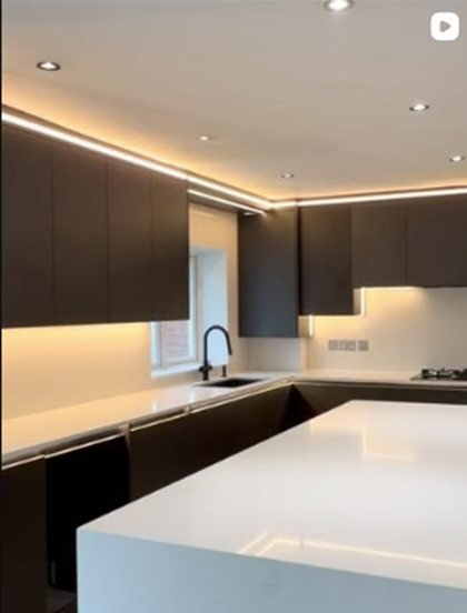 NKN Home Creations Instagram reel of a completed kitchen
