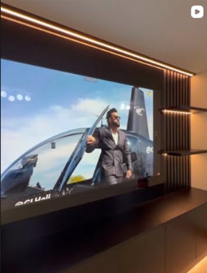 NKN Home Creations Instagram reel of a large media wall